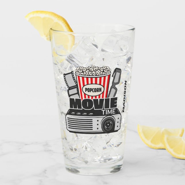 Custom Name Movie Time Glass (Front Ice)