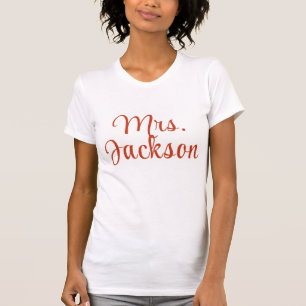 Custom Name Mrs Bride  T-Shirt