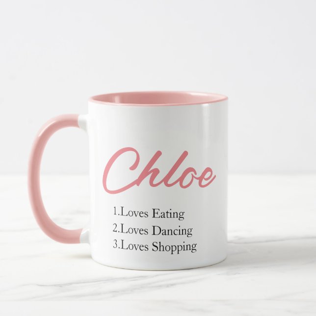 CUSTOM NAME MUG, GIFT FOR BRIDESMAID MUG (Left)