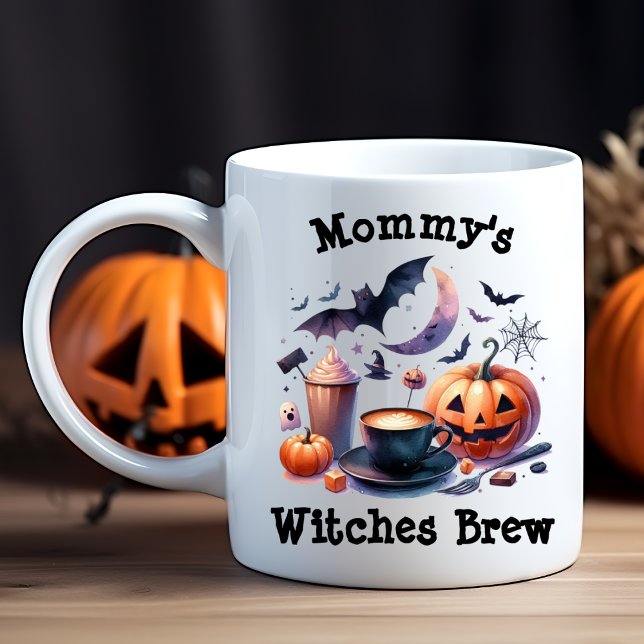 Custom Name Mummy's Witches Brew Funny Halloween Coffee Mug (Creator Uploaded)