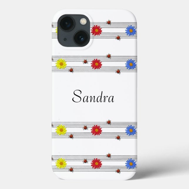 Custom Name Music Notes  Case-Mate iPhone Case (Back)