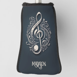 Custom Name Musical Clef Note Golf Head Cover
