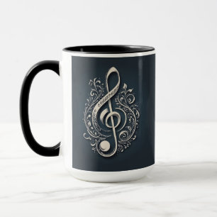 Custom Name Musical Clef Note Mug