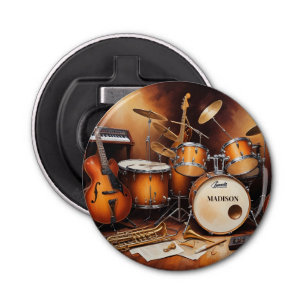 Custom Name Musical Instruments Bottle Opener