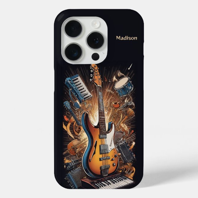 Custom Name Musical Instruments Case-Mate iPhone Case (Back)