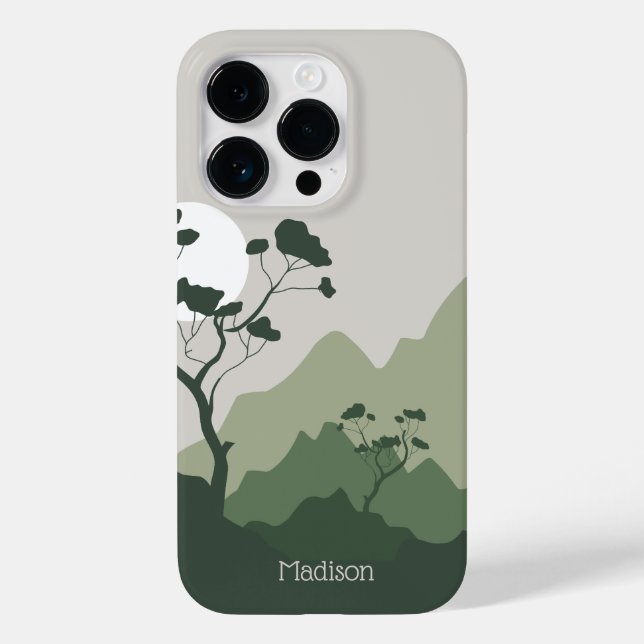 Custom Name Nature Illustration Case-Mate iPhone Case (Back)