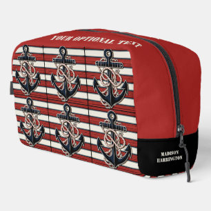 Custom Name Nautical Anchor Dopp Kit