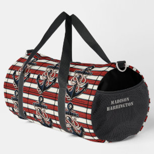 Custom Name Nautical Anchor Duffle Bag