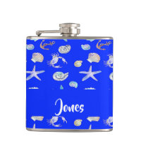 Custom name nautical print on blue