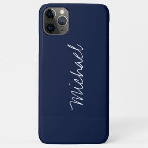 Custom Name Navy Blue Case-Mate iPhone Case