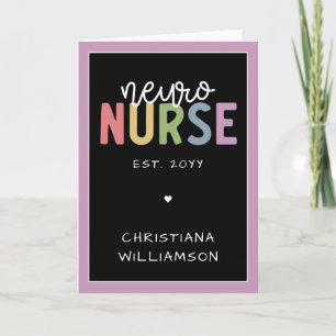 Custom Name Neuro Nurse Neuroscience Nurse Card