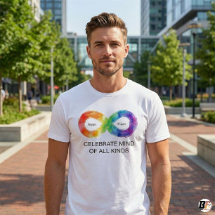Custom Name Neurodiversity Awareness Celebrate Min T-Shirt
