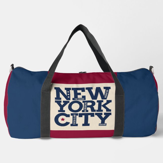 Custom Name New York City Duffle Bag (Front)