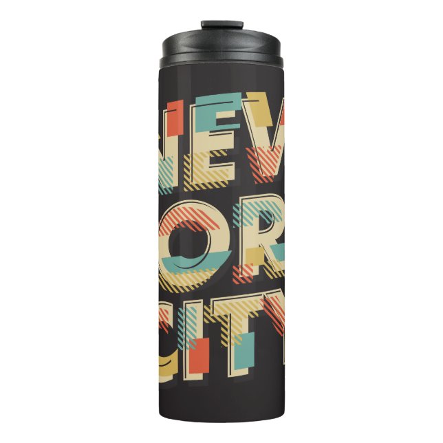 Custom name New York City Typography tumbler (Front)