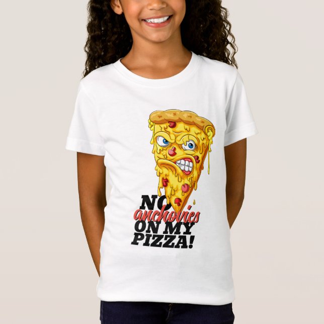 Custom Name No Anchovies Pizza T-Shirt (Front)