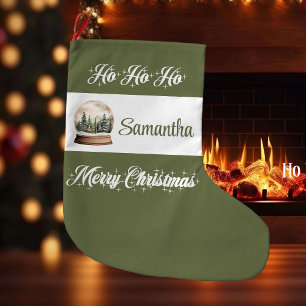 Custom Name Nordic Christmas Stocking