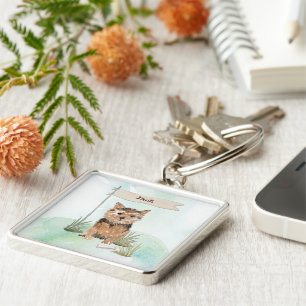 Custom Name Norfolk Terrier Pet Dog Key Ring