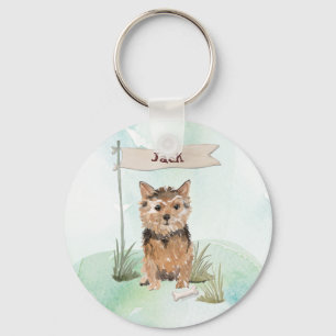 Custom Name Norfolk Terrier Pet Dog Key Ring