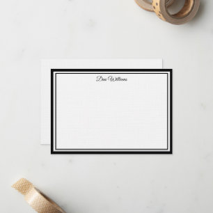 Custom Name Note Card
