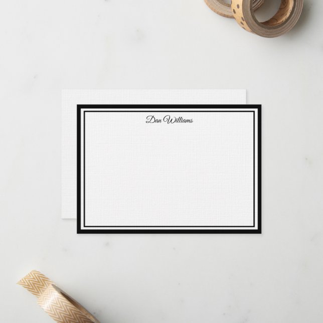 Custom Name Note Card (Front/Back In Situ)
