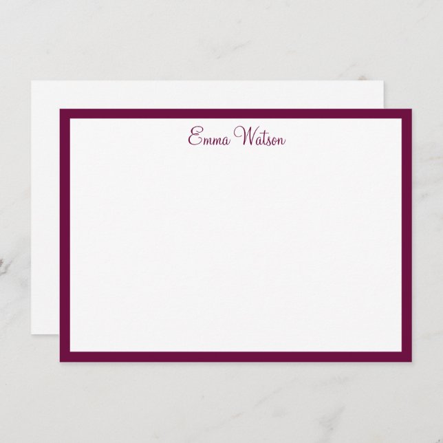 Custom Name Note Card (Front/Back)