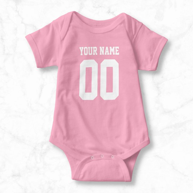 Custom Name Number Baby Football Jersey Bodysuit (Creator Uploaded)
