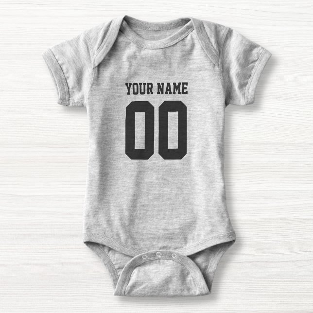Custom Name Number Baby Football Jersey Bodysuit (Creator Uploaded)