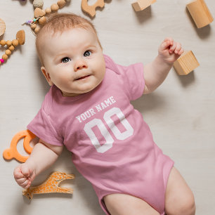 Custom Name Number Baby Football Jersey Bodysuit