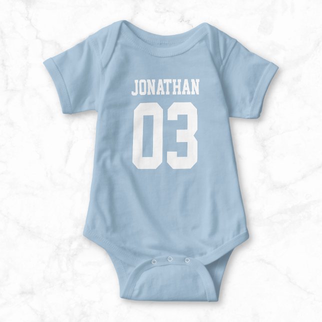 Custom Name Number Baby Sport Jersey Bodysuit (Creator Uploaded)