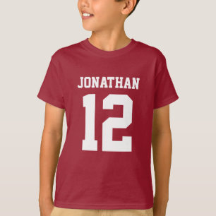 Custom Name Number Boys Sport Jersey Shirt