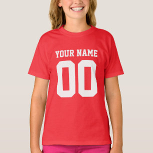 Custom Name Number Girls' Football Jersey Shirt