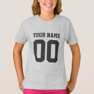 Custom Name Number Girls' Football Jersey Shirt