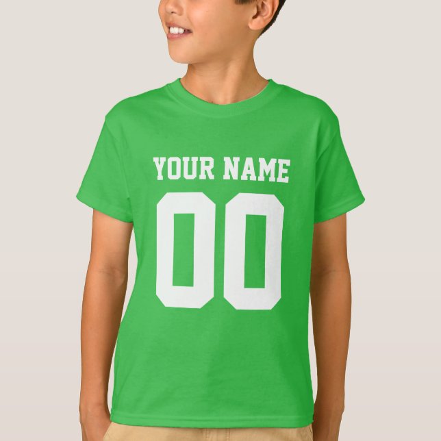 Custom Name Number Kids' Football Jersey Shirt (Front)