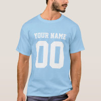 Custom Name Number Men's Football T-Shirt