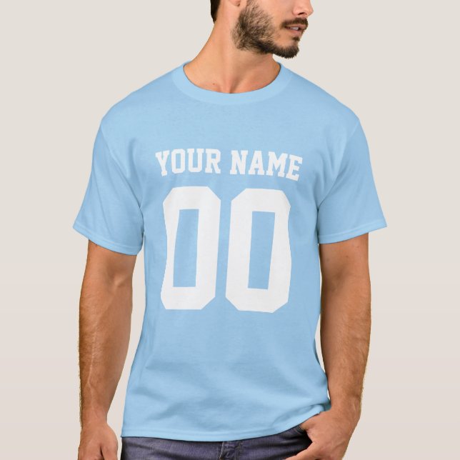 Custom Name Number Men's Football T-Shirt (Front)
