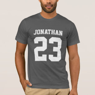 Custom Name Number Mens Sport Jersey T-Shirt