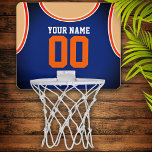 Custom Name/Number Mini Basketball Hoop<br><div class="desc">Fun jersey design in your favourite team's colours,  personalised with your name and number.</div>