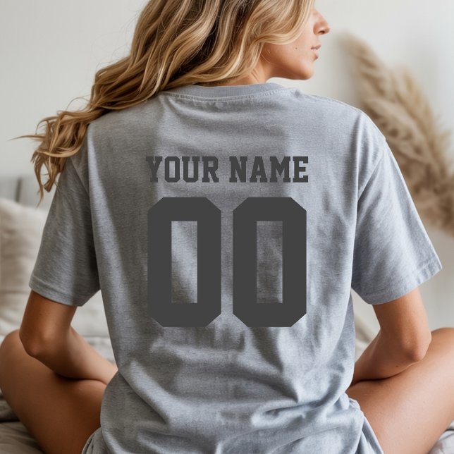 Custom Name Number Women's Football T-Shirt (Creator Uploaded)