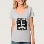 Custom Name Number Womens Sport Jersey T-Shirt<br><div class="desc">Create your own personalised football jersey women's T-shirt with custom name and number. A cool customisable sports shirt,  that is a great gift idea for women. This trendy womens sportswear is suitable for all sports,  including football,  soccer,  volleyball,  baseball,  softball,  basketball and hockey.</div>