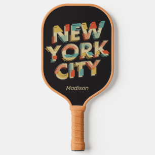 Custom name NYC Typography Pickleball Paddle