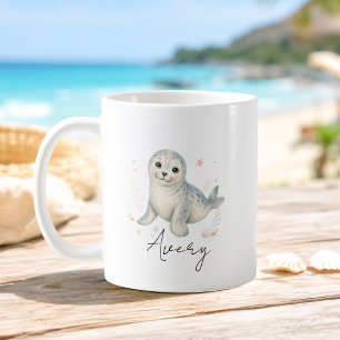 Custom Name Ocean Baby Seal Mug