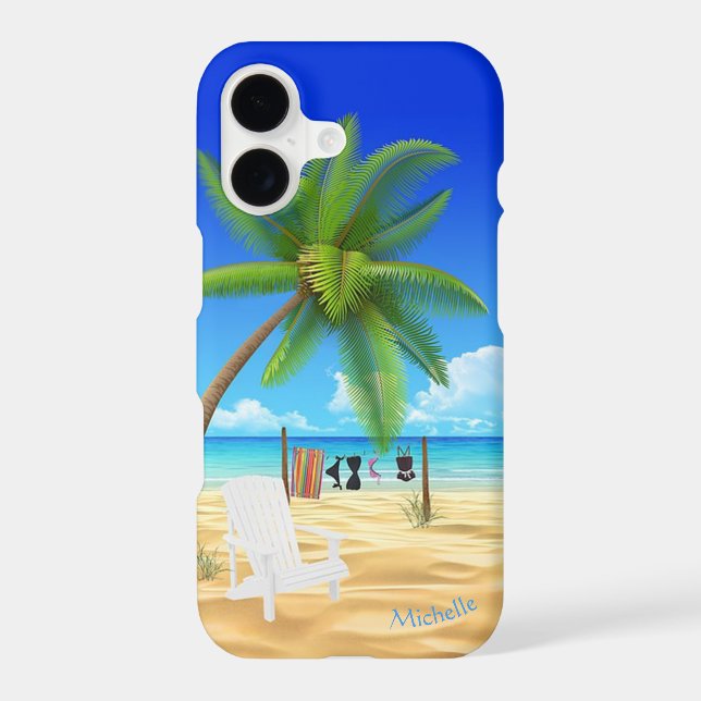 Custom Name Ocean Beach Scene (Back)