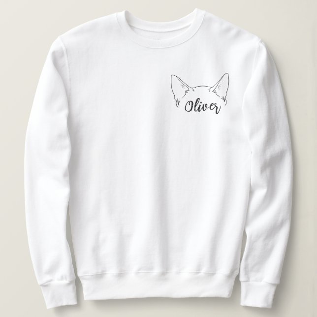 Custom Name Ocicat Cat Mum  Sweatshirt (Design Front)
