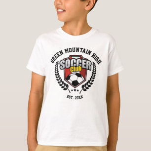 Custom Name of School or Organisation Soccer Club T-Shirt