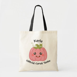 Custom Name Official Candy Taster Trick or Treat Tote Bag