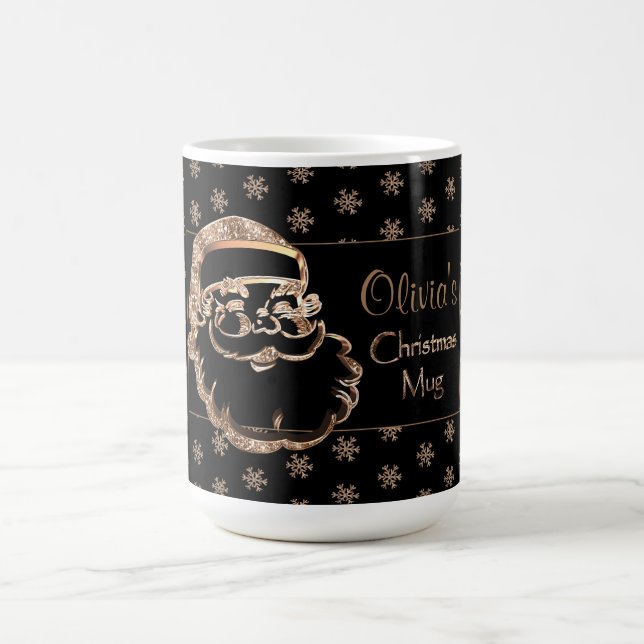 Custom Name Olivia's Christmas Mug Cute Santa (Center)