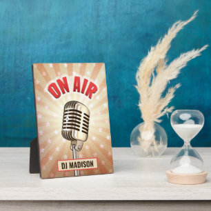 Custom name “On Air” Microphone door hanger Plaque