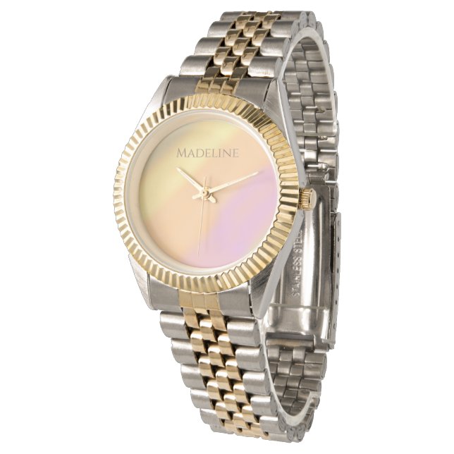 Custom Name on Cotton Candy Colours Watch (Angled)