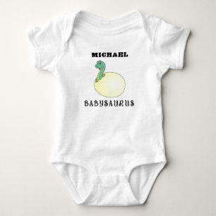 Custom Name on Cute Hatchling Dinosaur Baby Bodysu Bodysuit