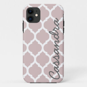 Custom Name on Lilac Moroccan Trellis Case-Mate iPhone Case